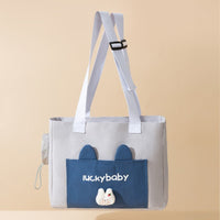 HKM-5392701 Adorable Open Head Canvas Shoulder Bag for Cats and Dogs, Multiple Patterns Available