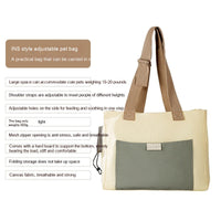 HKM-5392701 Adorable Open Head Canvas Shoulder Bag for Cats and Dogs, Multiple Patterns Available