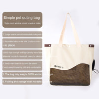 HKM-5392701 Adorable Open Head Canvas Shoulder Bag for Cats and Dogs, Multiple Patterns Available