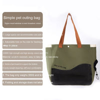 HKM-5392701 Adorable Open Head Canvas Shoulder Bag for Cats and Dogs, Multiple Patterns Available