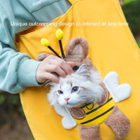HKM-5392701 Adorable Open Head Canvas Shoulder Bag for Cats and Dogs, Multiple Patterns Available