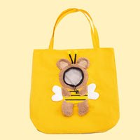 HKM-5392701 Adorable Open Head Canvas Shoulder Bag for Cats and Dogs, Multiple Patterns Available