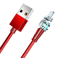 HKM-539283 Three-in-One Magnetic Data Charging Cable - Compatible with 8PIN, Micro USB, and Type-C, 1m Length