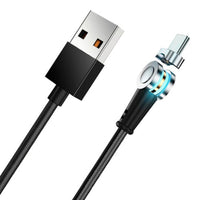 HKM-539283 Three-in-One Magnetic Data Charging Cable - Compatible with 8PIN, Micro USB, and Type-C, 1m Length