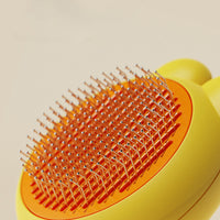 HKM-5393725 Self-Cleaning Cat and Dog Grooming Brush with Metal Comb and Massage Tips for Shedding