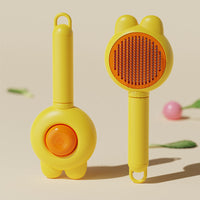HKM-5393725 Self-Cleaning Cat and Dog Grooming Brush with Metal Comb and Massage Tips for Shedding