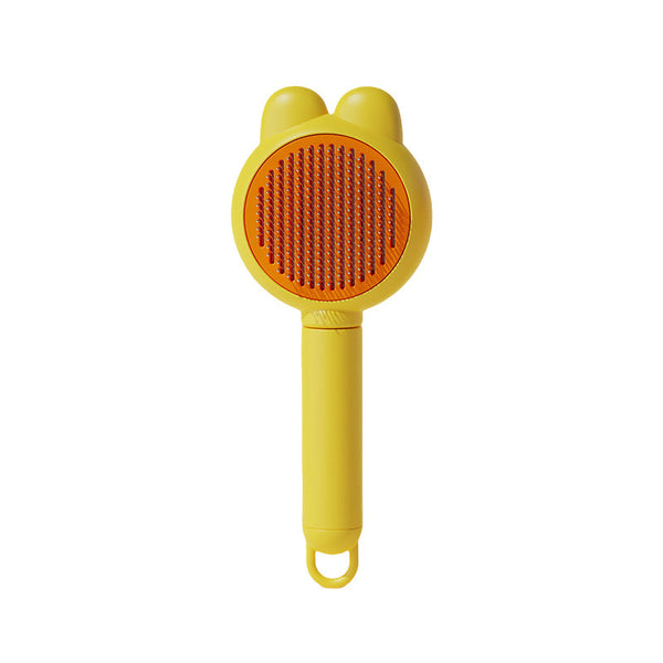 HKM-5393725 Self-Cleaning Cat and Dog Grooming Brush with Metal Comb and Massage Tips for Shedding