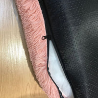 HKM-5394493 Removable and Washable Plush Cotton Pet Nest with Gradient Gray and Leather Powder Options