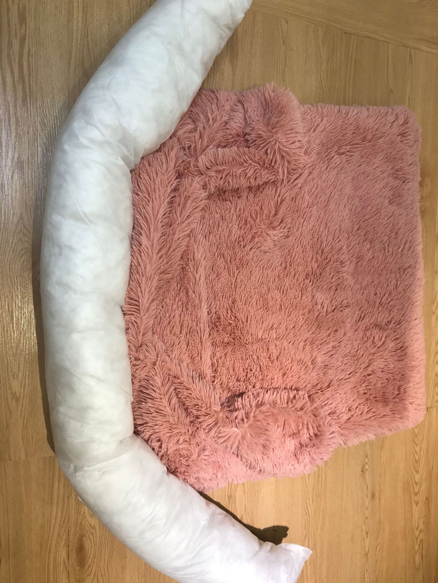 HKM-5394493 Removable and Washable Plush Cotton Pet Nest with Gradient Gray and Leather Powder Options