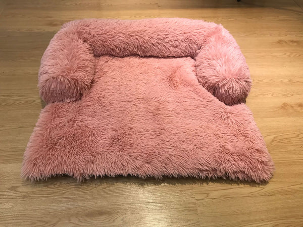 HKM-5394493 Removable and Washable Plush Cotton Pet Nest with Gradient Gray and Leather Powder Options