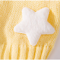 HKM-5395005 Warm Knitted Dog Sweater with Turtleneck and Star Pattern for Small Breeds and Puppies