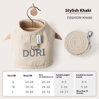 HKM-5395517 Universal Breathable Cat Harness and Leash Set - Adjustable Canvas Strap for Pet Safety