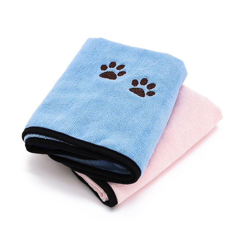 HKM-5395901 Quick-Drying Absorbent Dog Cleaning Cloth in Blue & Pink - 50cm x 90cm