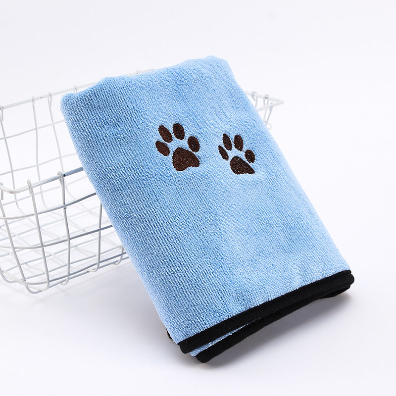 HKM-5395901 Quick-Drying Absorbent Dog Cleaning Cloth in Blue & Pink - 50cm x 90cm