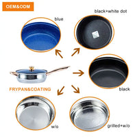 HKM-539603 12-Piece Non-Stick Aluminium Cookware Set with Stainless Steel Utensils