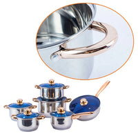 HKM-539603 12-Piece Non-Stick Aluminium Cookware Set with Stainless Steel Utensils