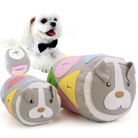 HKM-5397053 Pet Food Leakage Sniff Pillow Toy - Polar Fleece, Size L & M, Adjustable Strap, For Dogs Up to 6kg