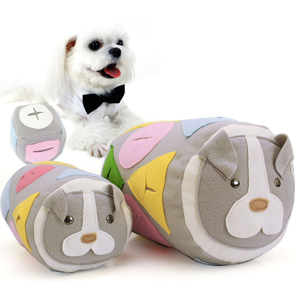 HKM-5397053 Pet Food Leakage Sniff Pillow Toy - Polar Fleece, Size L & M, Adjustable Strap, For Dogs Up to 6kg