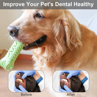 HKM-5397693 Durable Bone-Shaped Chew Toy for Aggressive Chewers – Natural Rubber Dog Dental Care & Puzzle Treat Dispenser