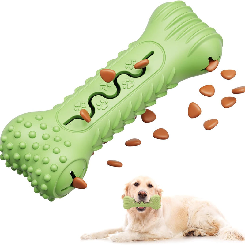 HKM-5397693 Durable Bone-Shaped Chew Toy for Aggressive Chewers – Natural Rubber Dog Dental Care & Puzzle Treat Dispenser