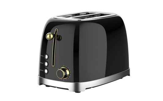 HKM-539795 Extra Wide Slot 2-Slice Toaster with Reheat, Defrost, and 6 Browning Levels in Retro Design