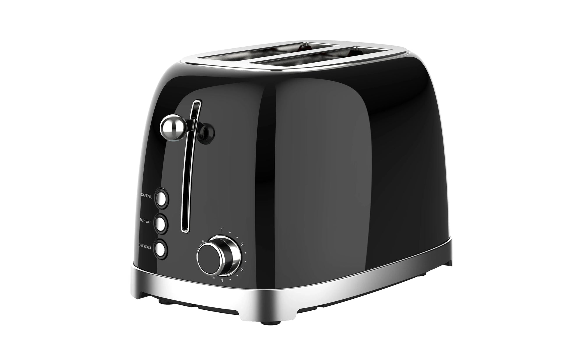 HKM-539795 Extra Wide Slot 2-Slice Toaster with Reheat, Defrost, and 6 Browning Levels in Retro Design