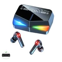 HKM-539923 F9 Smiley Mini TWS Bluetooth Headset with Stereo Sound, Voice Control, and Battery Display