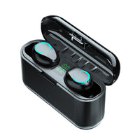 HKM-539923 F9 Smiley Mini TWS Bluetooth Headset with Stereo Sound, Voice Control, and Battery Display