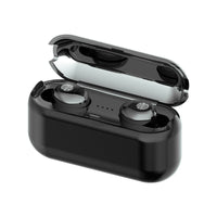 HKM-539923 F9 Smiley Mini TWS Bluetooth Headset with Stereo Sound, Voice Control, and Battery Display