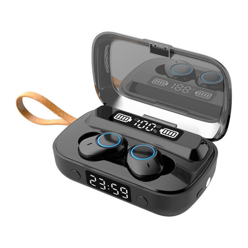 HKM-539923 F9 Smiley Mini TWS Bluetooth Headset with Stereo Sound, Voice Control, and Battery Display
