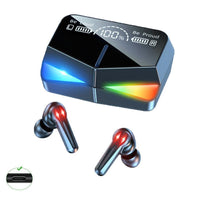 HKM-539923 F9 Smiley Mini TWS Bluetooth Headset with Stereo Sound, Voice Control, and Battery Display
