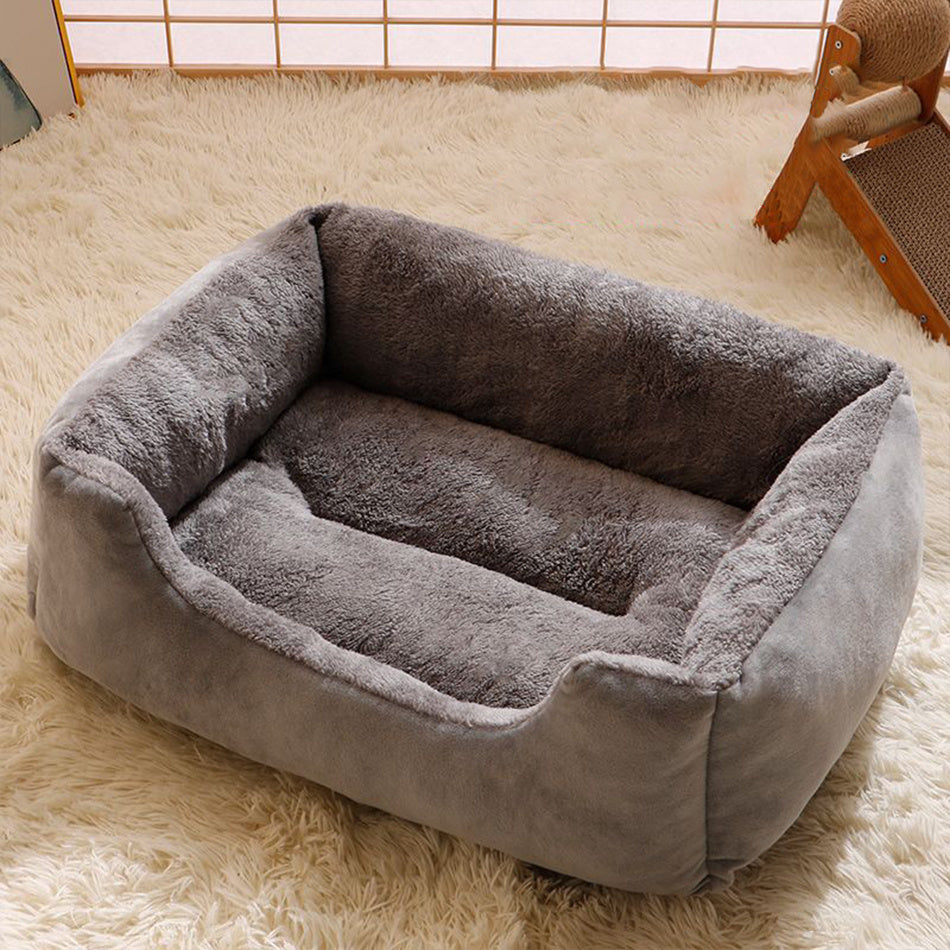 HKM-5399485 Warm Plush Cat and Dog Bed - Soft Cushions in Various Sizes for Comfort and Cozy Rest