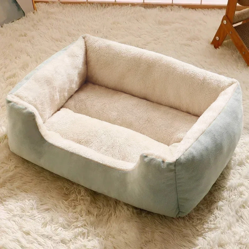 HKM-5399485 Warm Plush Cat and Dog Bed - Soft Cushions in Various Sizes for Comfort and Cozy Rest