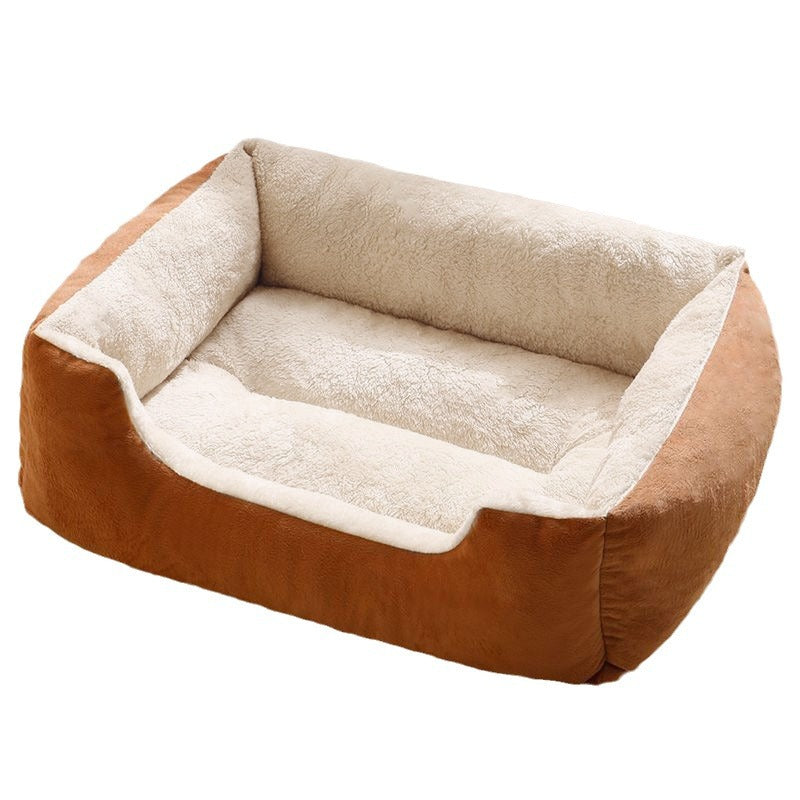 HKM-5399485 Warm Plush Cat and Dog Bed - Soft Cushions in Various Sizes for Comfort and Cozy Rest