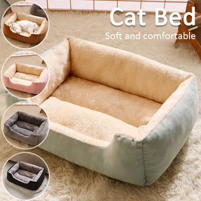 HKM-5399485 Warm Plush Cat and Dog Bed - Soft Cushions in Various Sizes for Comfort and Cozy Rest