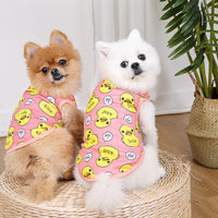 HKM-5401789 Personalized Cotton Camisole for Dogs in Pink and Blue, Sizes XS to XXL