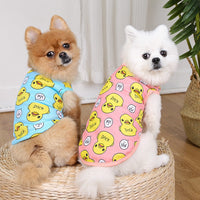 HKM-5401789 Personalized Cotton Camisole for Dogs in Pink and Blue, Sizes XS to XXL