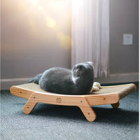 HKM-5402173 Deformation Cat Bed with Vertical Corrugated Paper Scratcher and Replaceable Core for Cats