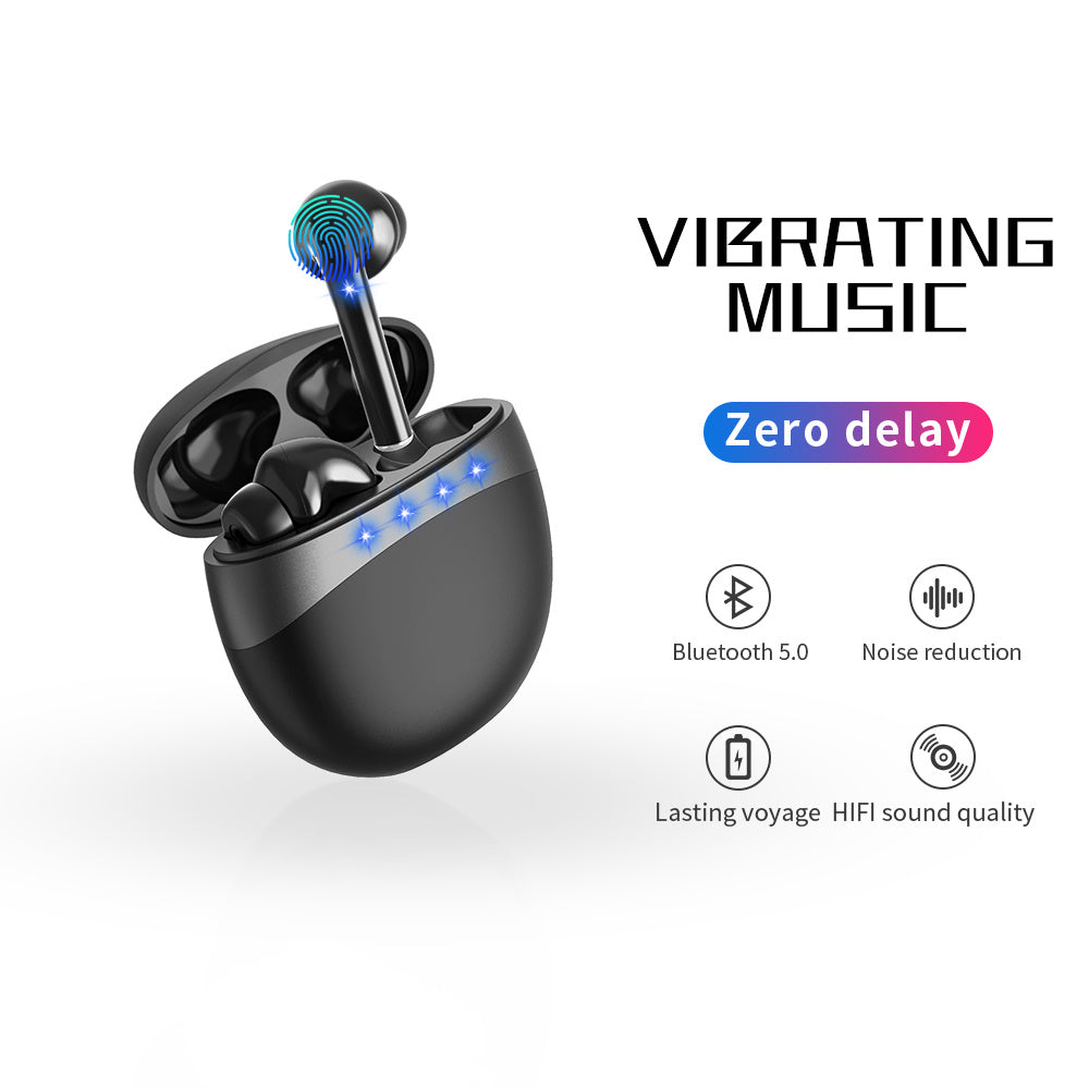 HKM-540243 Wireless Bluetooth Headset with Battery Display, Voice Control, and Multi-Point Connection - Stereo Ear Hanging Design