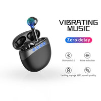 HKM-540243 Wireless Bluetooth Headset with Battery Display, Voice Control, and Multi-Point Connection - Stereo Ear Hanging Design