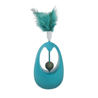 HKM-5402813 Catnip Ball Tumbler Toy for Cats - Multi-Color Teaser with Molar Design, 7x7x11cm