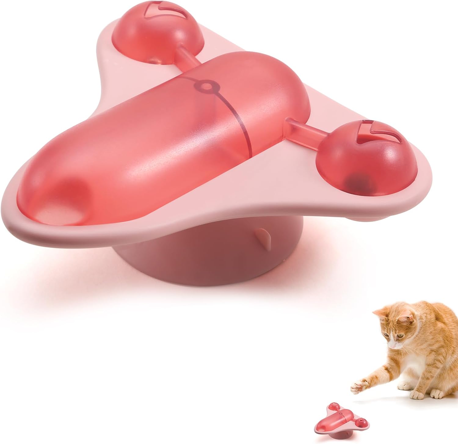HKM-5403453 Interactive Pet Puzzle Toy with Snack Dispenser, Catnip & Bell for Cats and Small Dogs