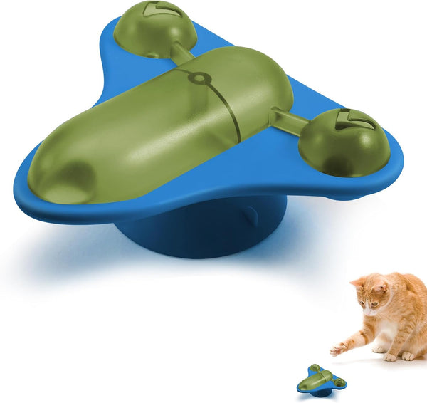 HKM-5403453 Interactive Pet Puzzle Toy with Snack Dispenser, Catnip & Bell for Cats and Small Dogs