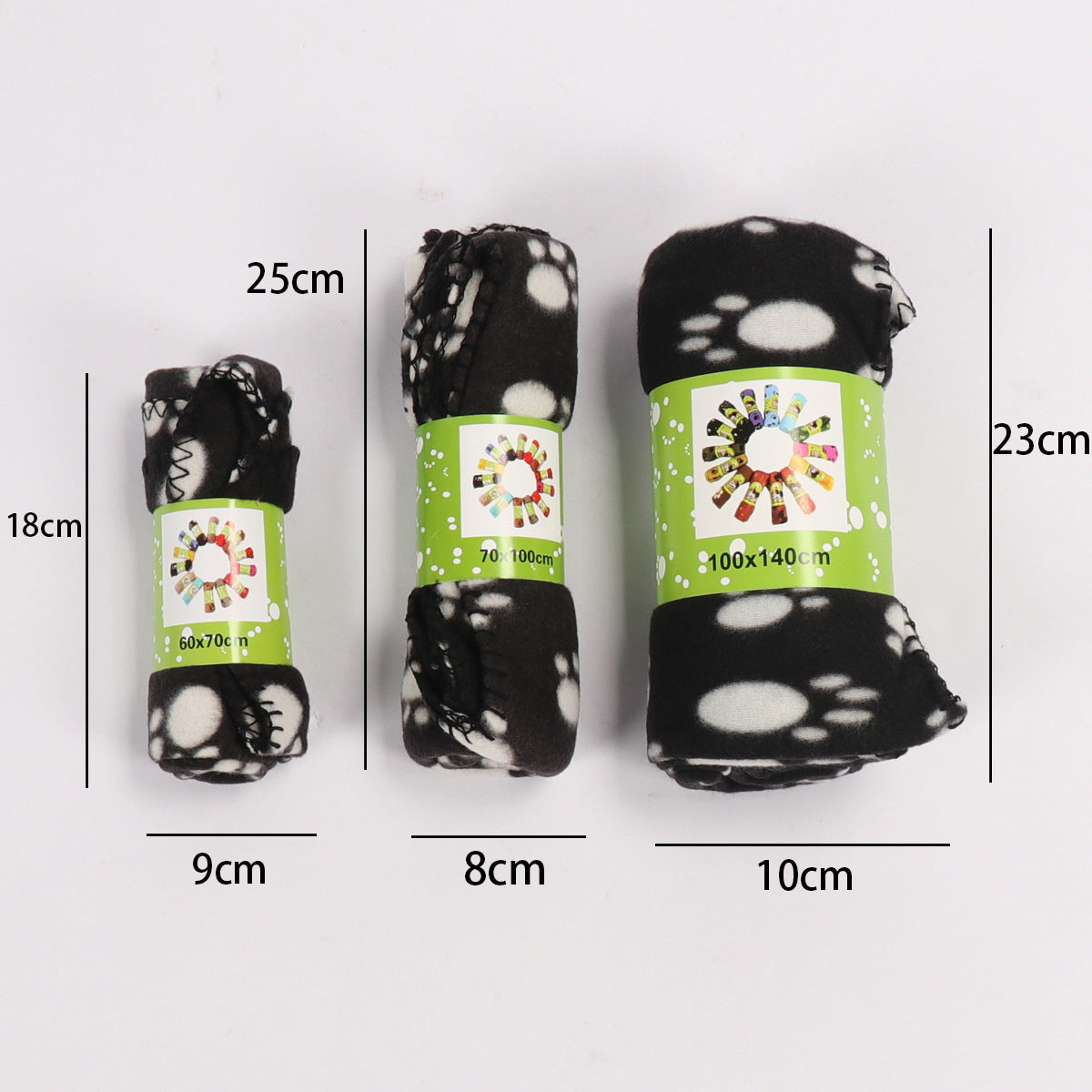 HKM-5403837 Reversible Double-Sided Fleece Pet Blanket for Dogs and Cats in Various Colors and Patterns