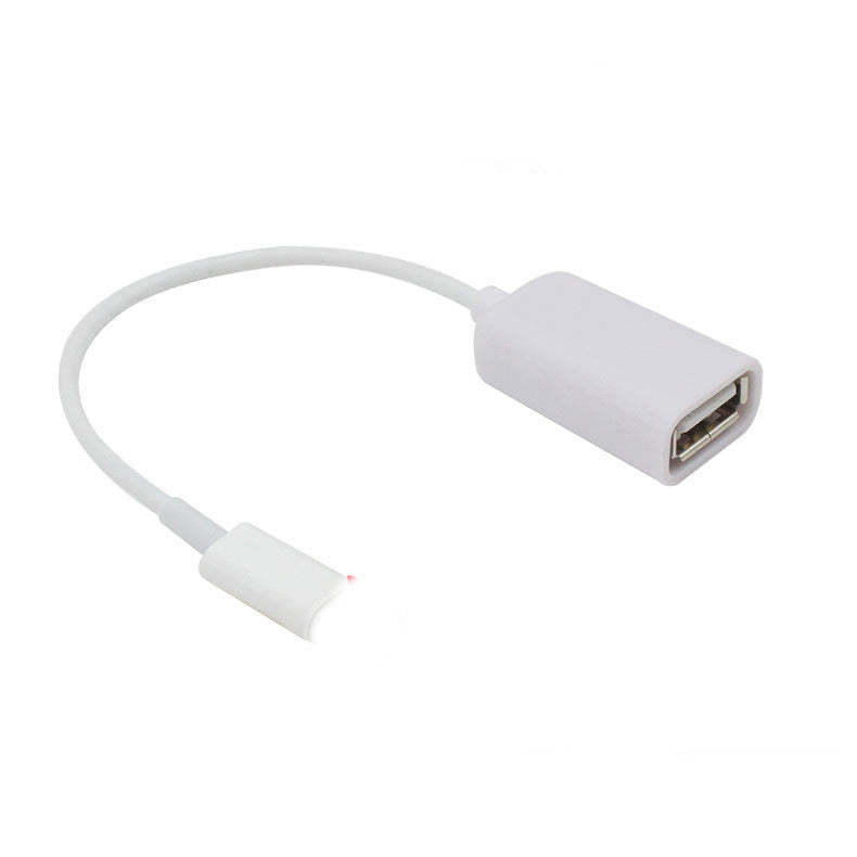 HKM-540435 USB to Lightning 8-Pin OTG Adapter Cable for iPhone - Compatible with iOS 10.2 and 14.3, 17CM Length, Durable Design