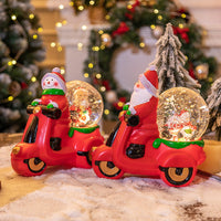HKM-540499 Musical Christmas Decorations - Santa Claus and Snowman Ornaments, Plastic, 11x20x20CM & 11x20x18.5CM