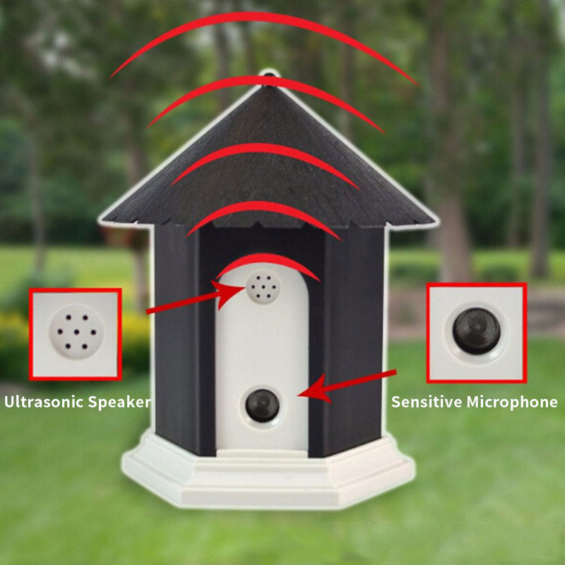 HKM-5405245 Ultrasonic Bark Control Device for Outdoor Use - Waterproof and Durable, 3 Sensitivity Levels