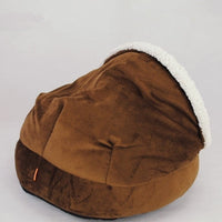HKM-5406013 Wool Thickened Removable Half Roof Cat House for Comfort and Warmth
