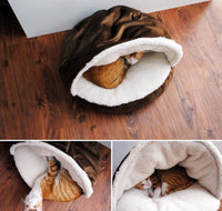 HKM-5406013 Wool Thickened Removable Half Roof Cat House for Comfort and Warmth