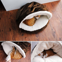 HKM-5406013 Wool Thickened Removable Half Roof Cat House for Comfort and Warmth